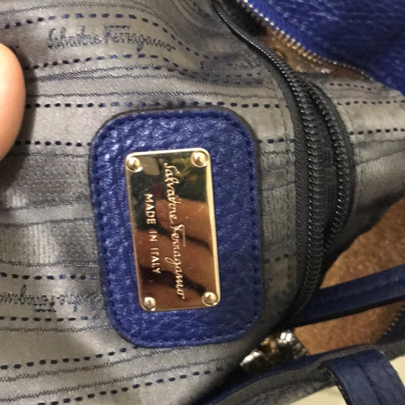 Ferragamo tote Bag Blue Authentic - Picture 6 of 8